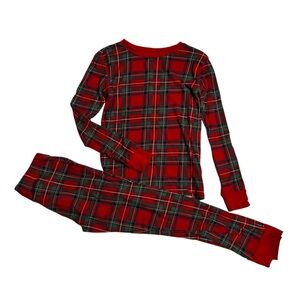 Old Navy Red Plaid Kids Pajama Set
